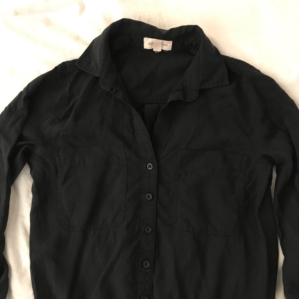 Anthropologie Cloth & Stone Jumpsuit Washed Black - Picture 4 of 5